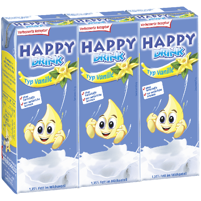 Hochwald Happy Drink Typ Vanille 1,35% Fett 3x200ml